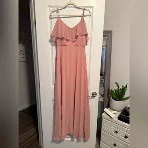 Elegant Pink Maxi Dress